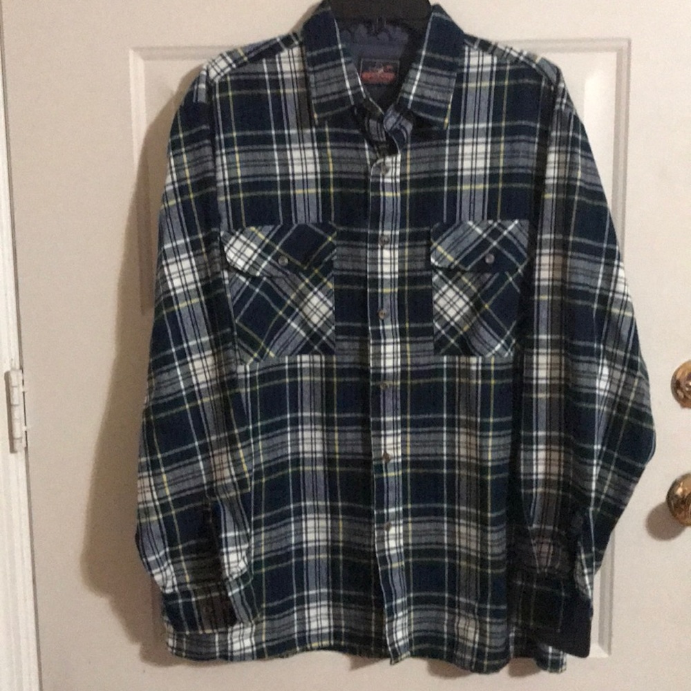 Back Packer Green Plaid Long sleeved shirt
